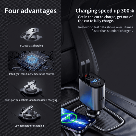 4 in 1 Retractable Charger