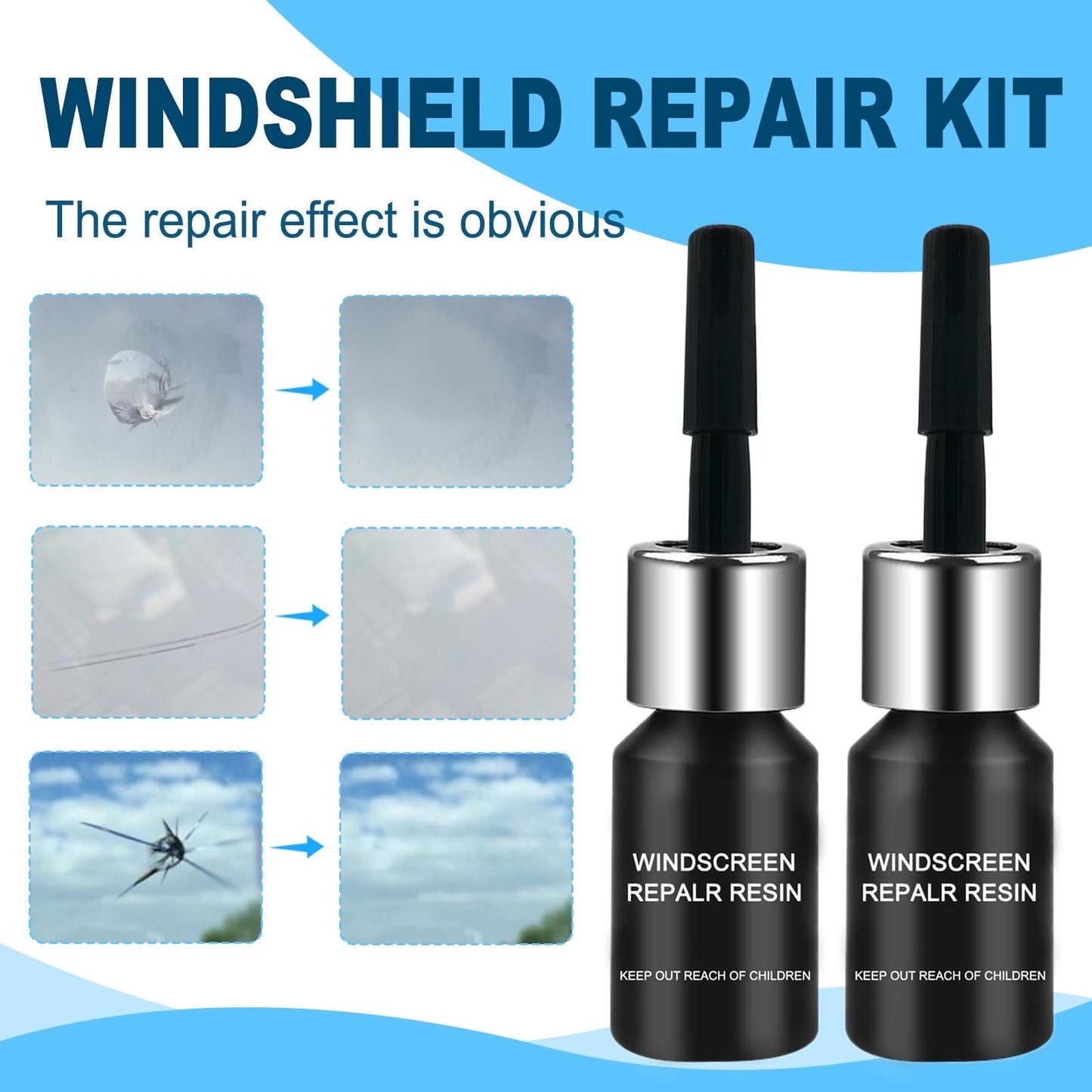 Windshield Crack Repair Kit– Stops Cracks Instantly [FREE SHIPPING ALL OVER KSA] EID OFFER LIVE !!!!